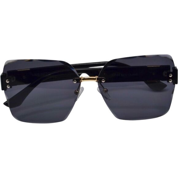 LOUIS VUITTON Women’s Rimless Sunglasses | Gold & Black | New